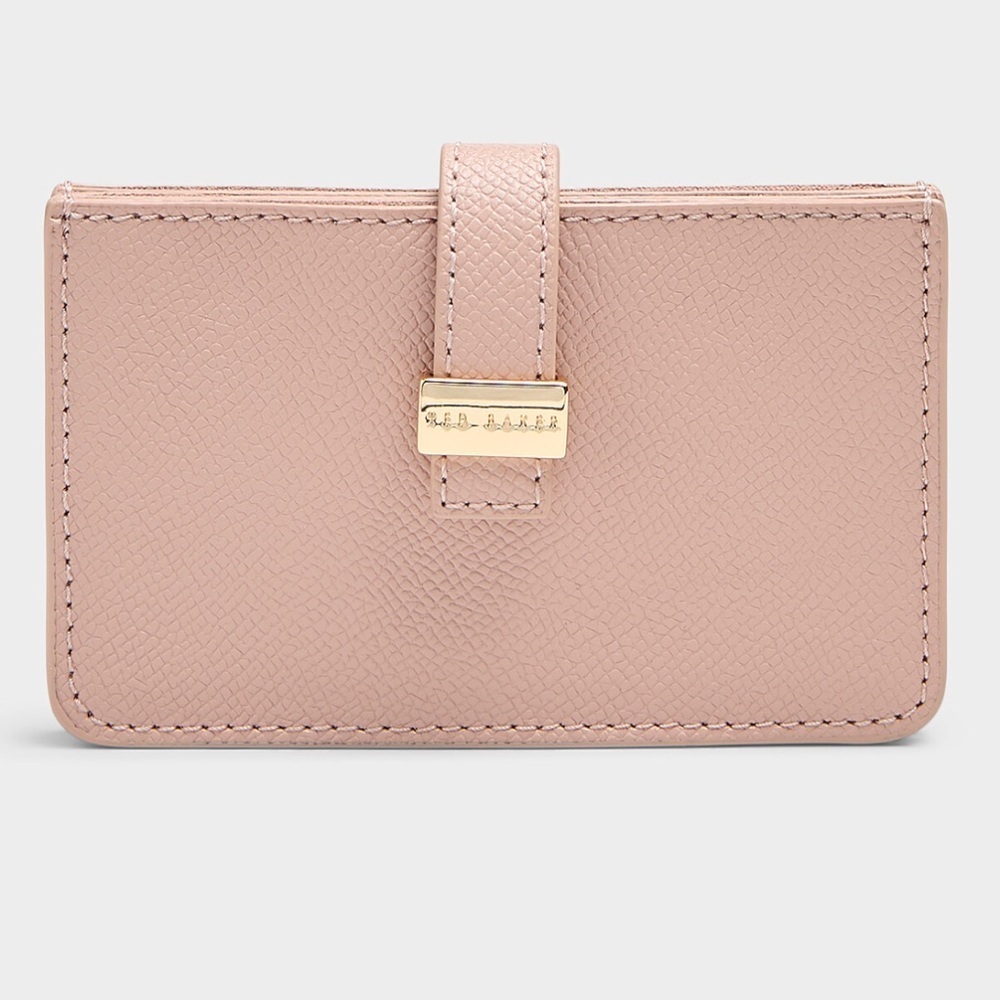 Ted Baker Medium Pink Rose Moyen leather key /card holder. New w/o tags